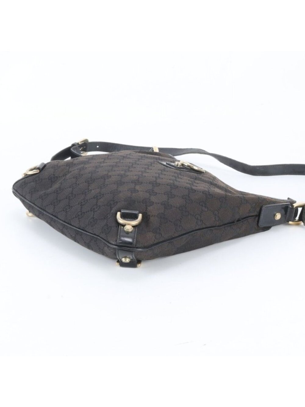 Gucci GG Canvas Leather Shoulder Bag Crossbody Hand Abbey - Picture 4 of 12